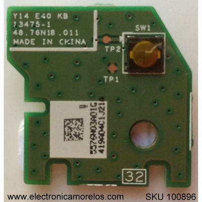 BOTON DE ENCENDIDO VIZIO 48.76N18.011 / MODELO E480I-B2